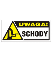 Naklejka I  Uwaga! Schody