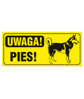 Tablica 23x10| Uwaga pies! Husky