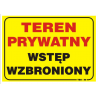 Teren prywatny wstęp wzbroniony
