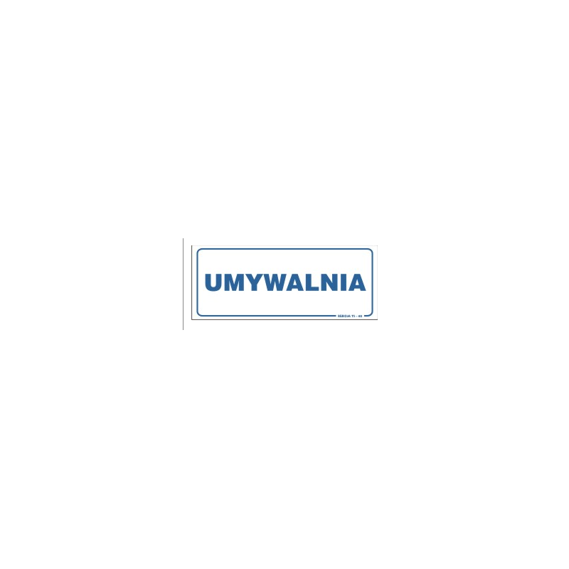 Tablica informacyjna 25x10 | Umywalnia