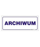 Tablica informacyjna 25x10 |Archiwum