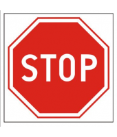 Znak 33 x 33 cm PCV - Stop