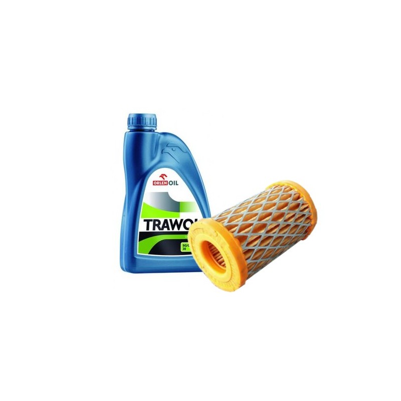 Olej + filtr kosiarki silnika TECUMSEH